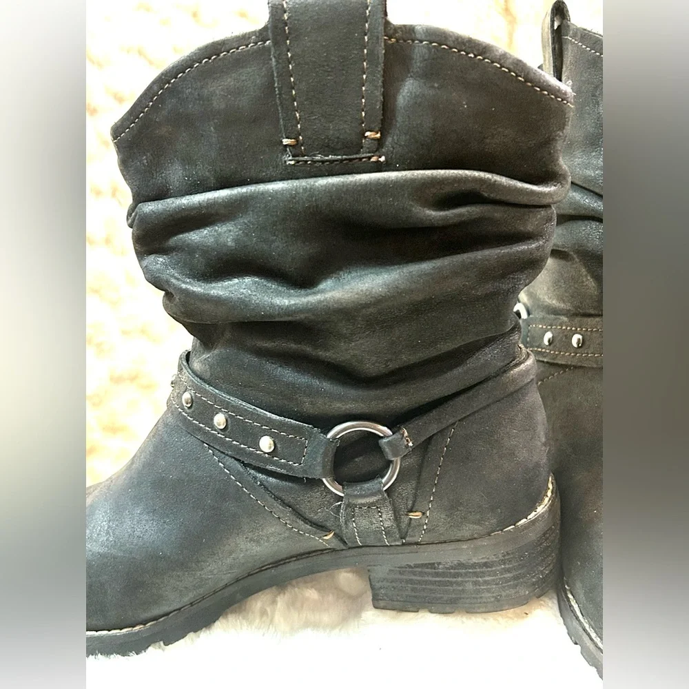 Sofft black leather western slouchy ankle boots women’s size 7.5M - Picture 7 of 12